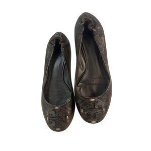 Tory Burch Dark Chocolate Reva Flats Women’s Ballet Size 6.5 M